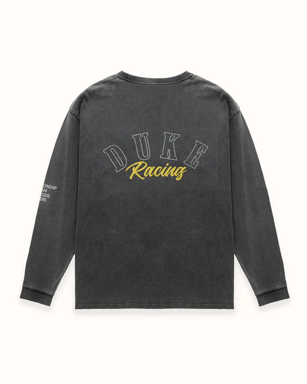 DUKE + DEXTER DR4 Washed Black Track Long Sleeve Top