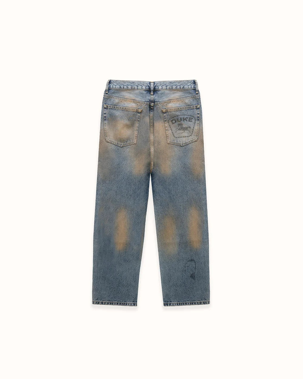 DUKE + DEXTER DR4 Trackside Washed Denim Blue Jeans