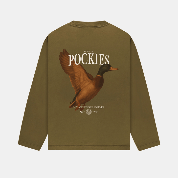 POCKIES Duck LS Khaki Green