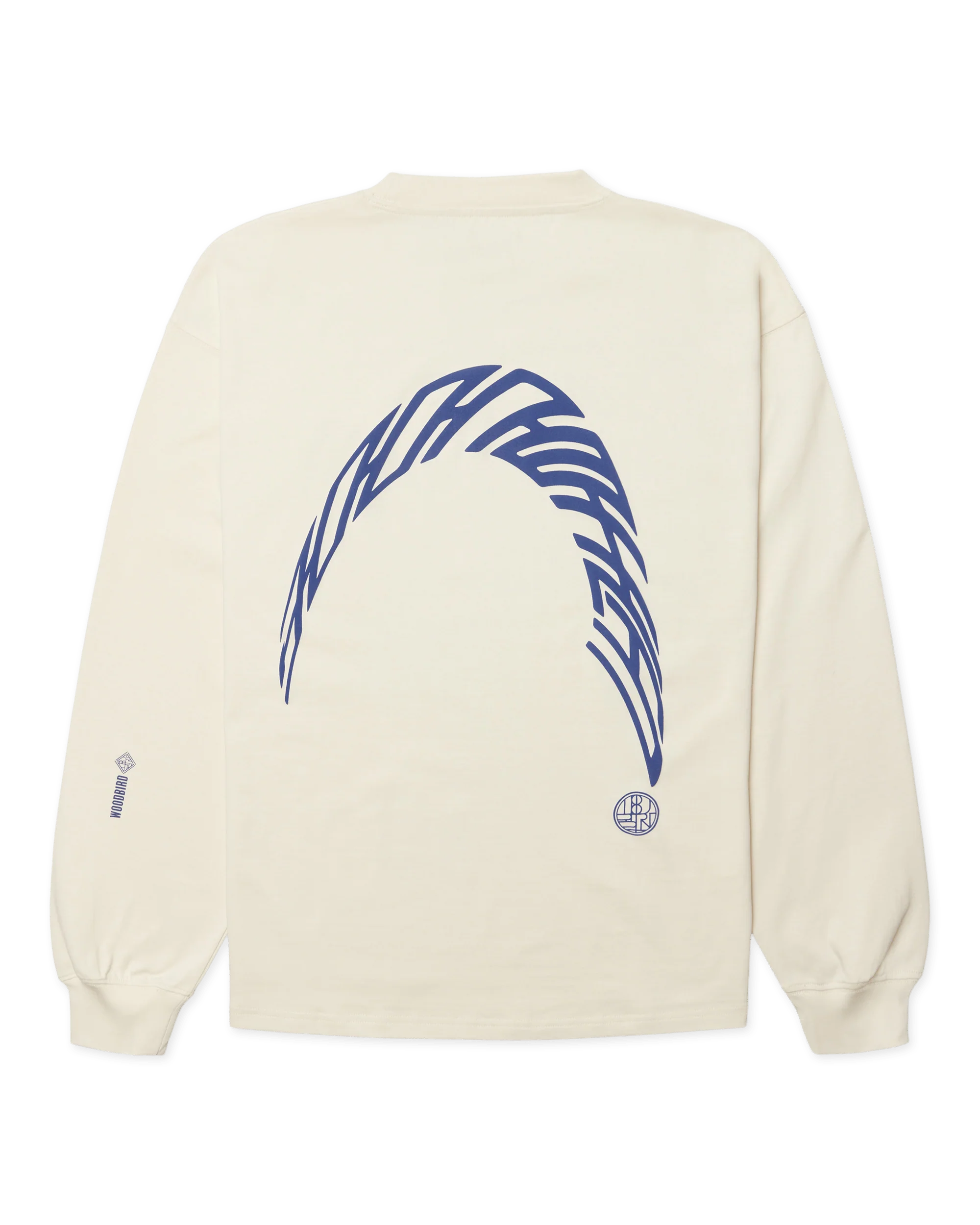 WOODBIRD Beam LS Warp Tee Off White
