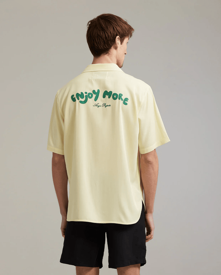 ANGE PROJECTS Enjoy More Bowling Shirt Butter Yellow