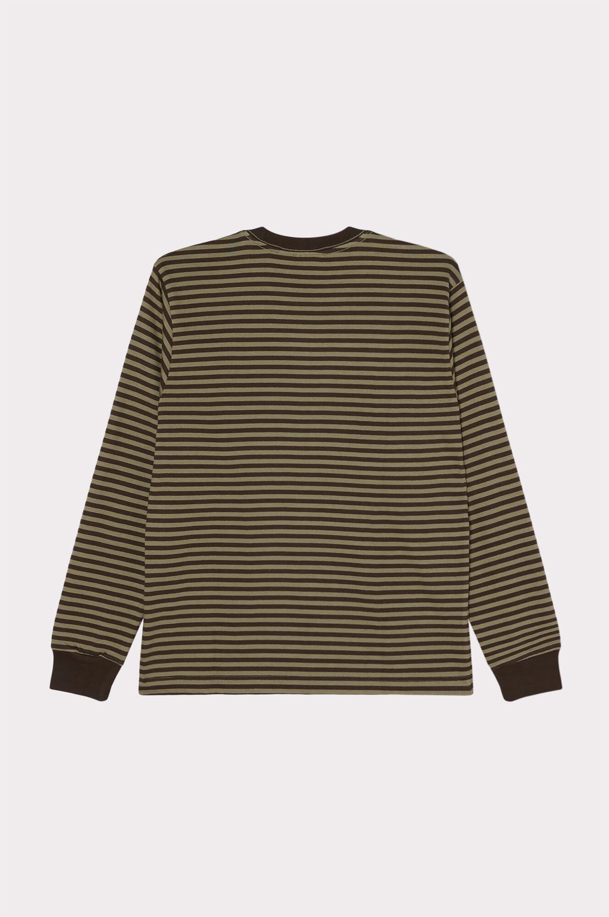 OBEY Established Works Eyes Stripe LS Black Olive Multi