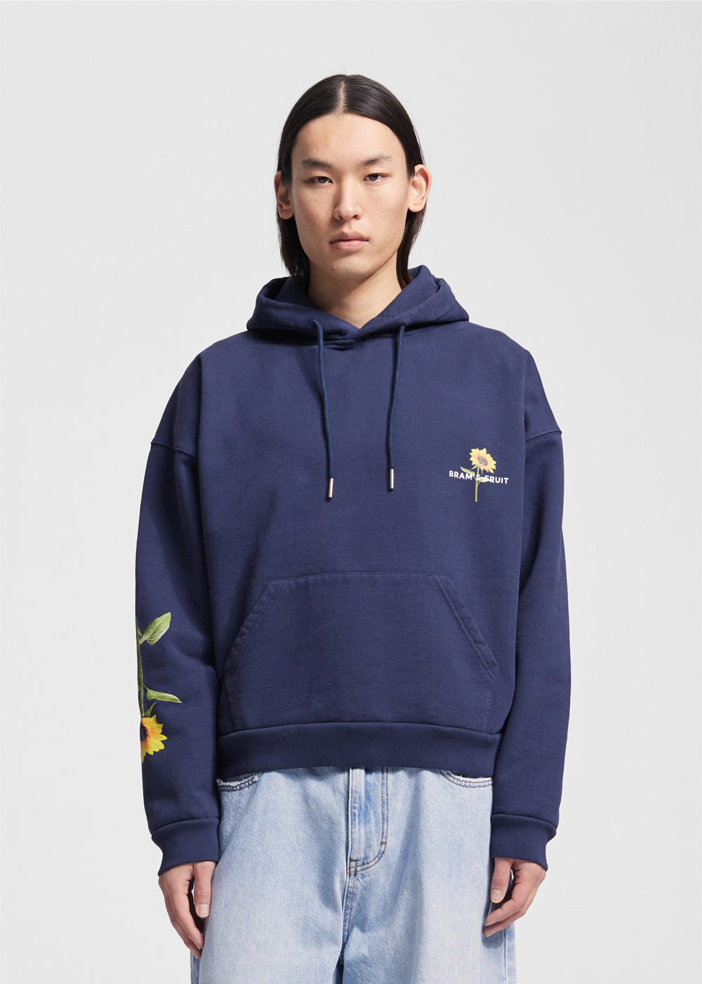 BRAMS FRUIT Sunflower Hoodie Midnight Blue