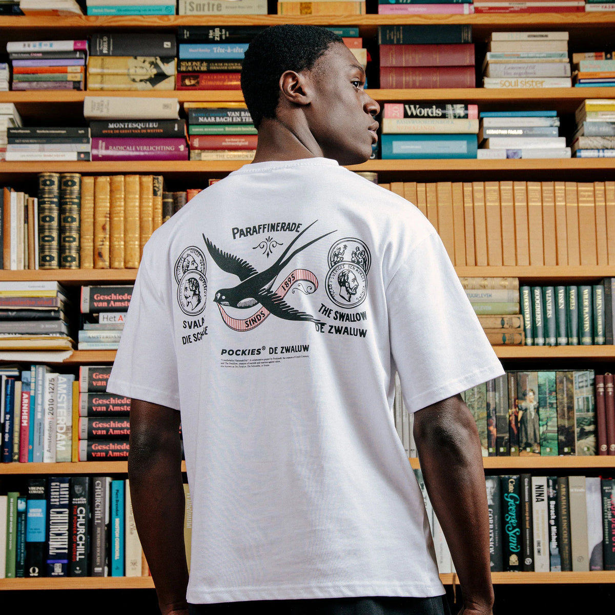 POCKIES Swallow Pockies Tee White