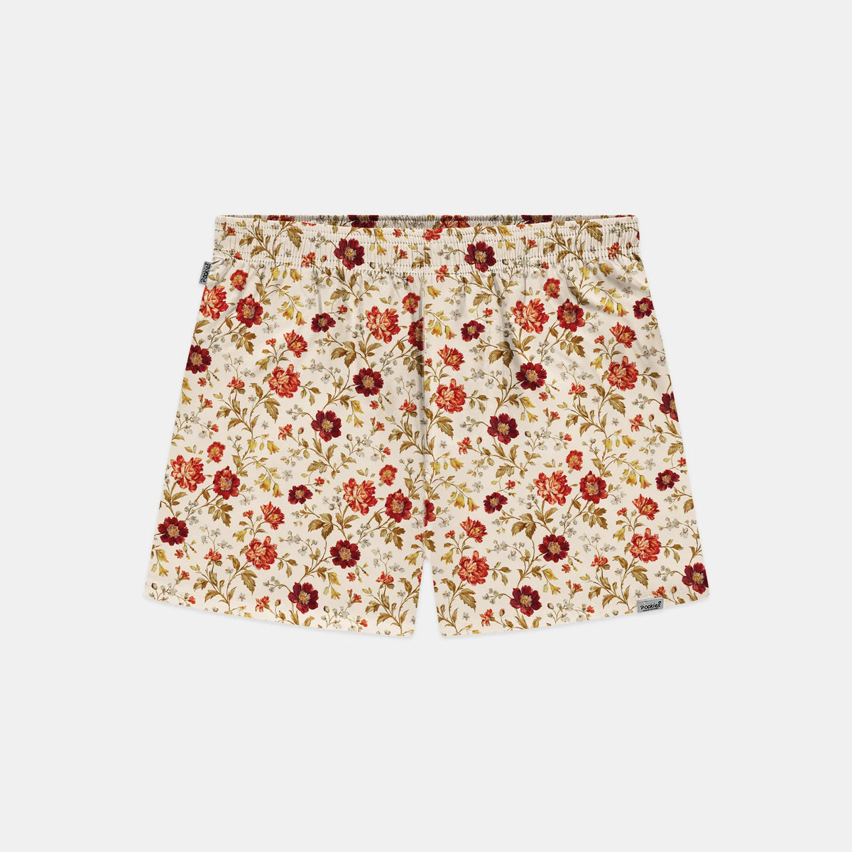 POCKIES Floral Boxers Off-White