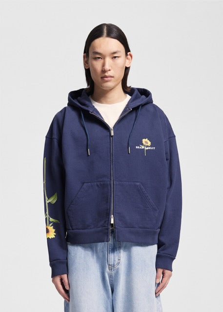 BRAM'S FRUIT Sunflower Zipper Hoodie Midnight Blue – foto 2
