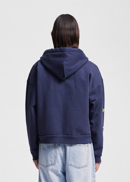 BRAM'S FRUIT Sunflower Zipper Hoodie Midnight Blue – foto 3