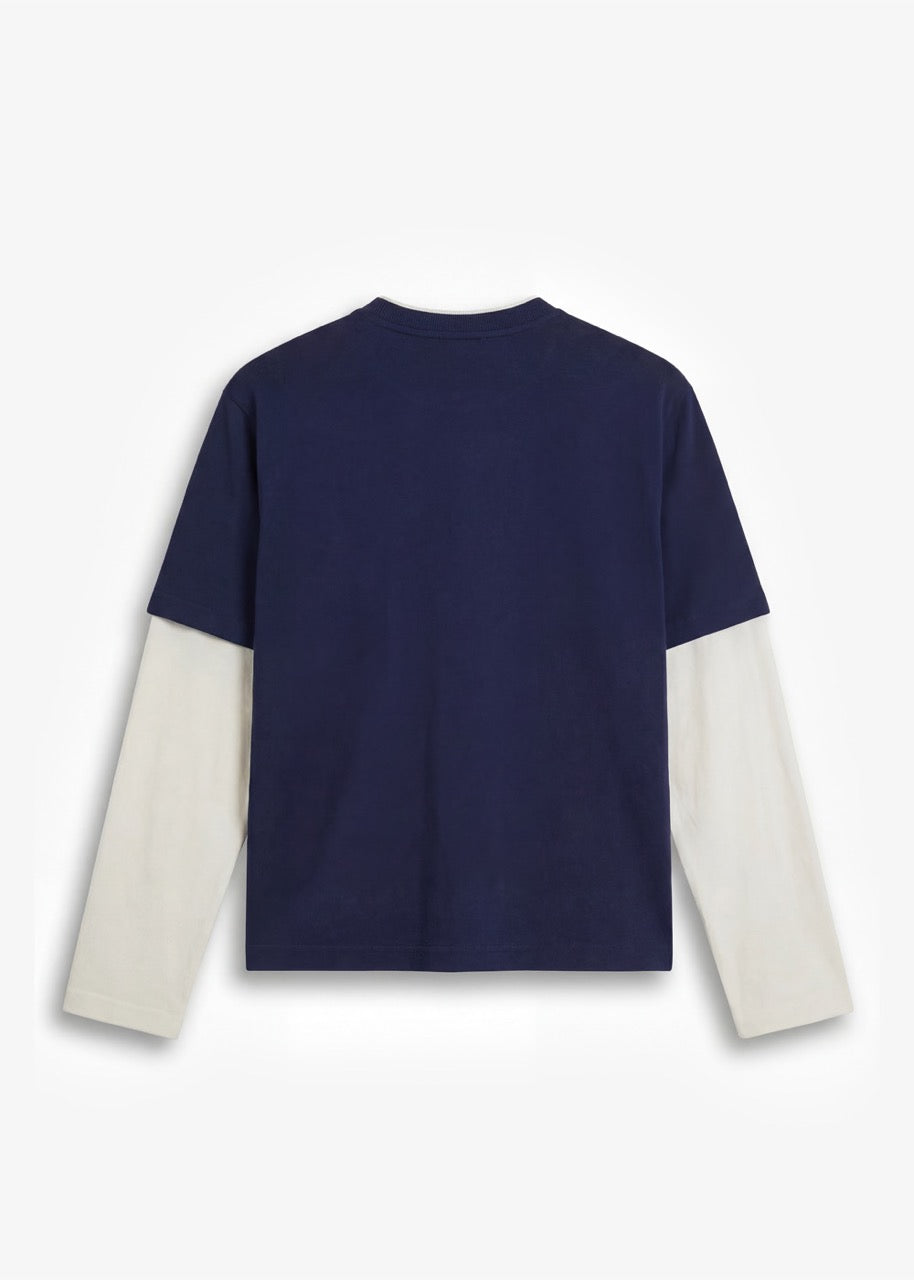 BRAM'S FRUIT Double Layer T-shirt Midnight Blue