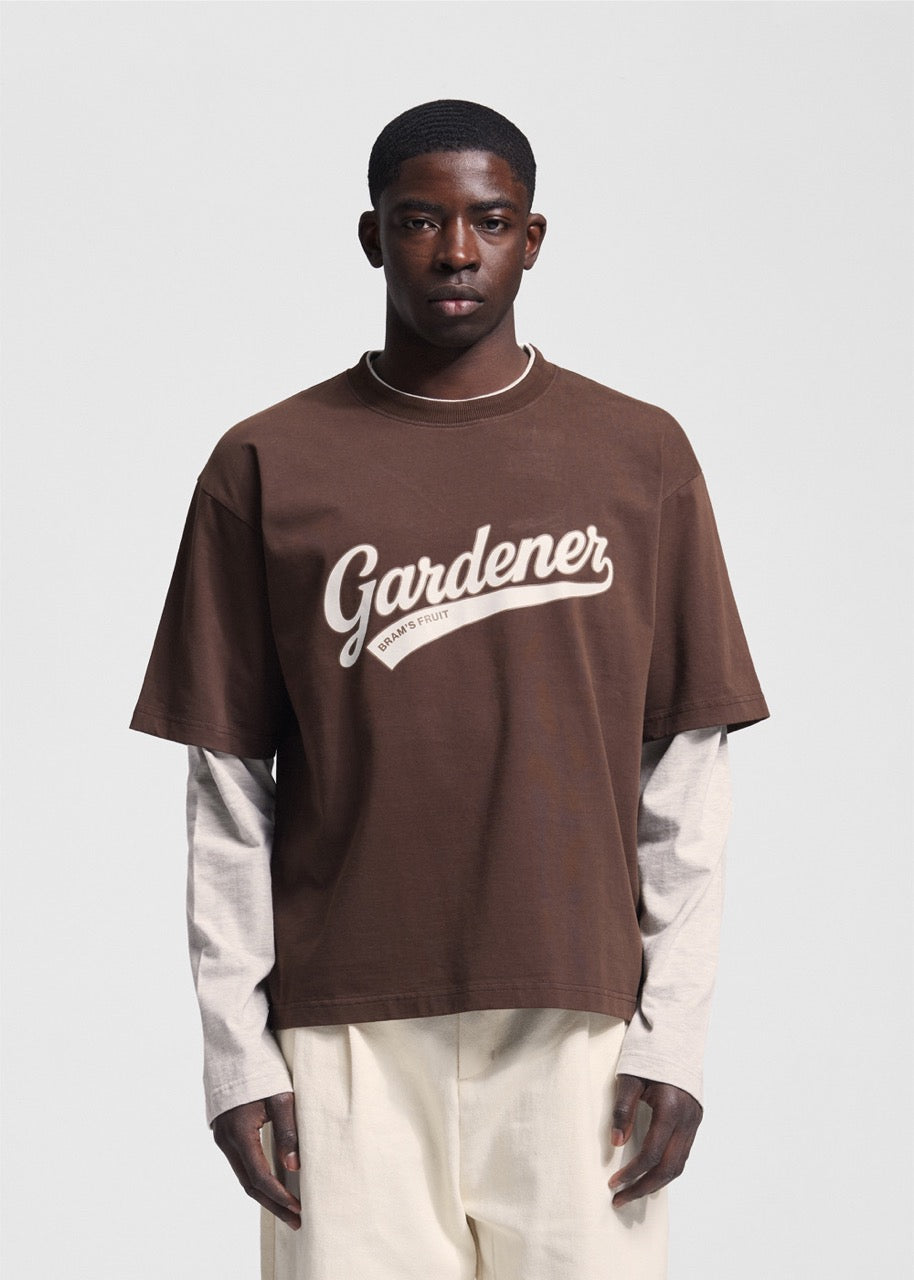 BRAM'S FRUIT Double Layer T-shirt Brown