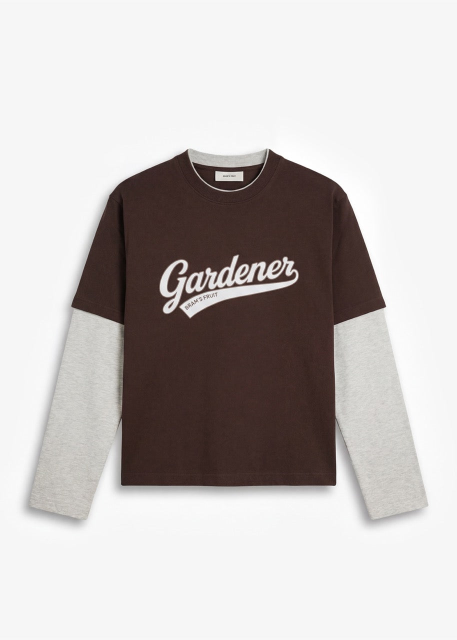 BRAM'S FRUIT Double Layer T-shirt Brown