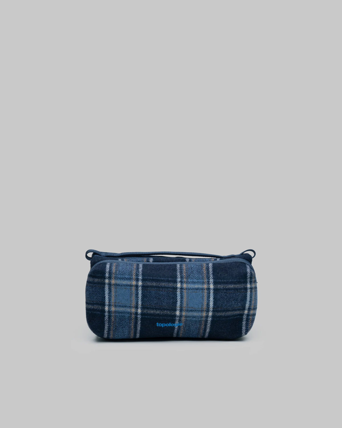 TOPOLOGIE Bottle Sacoche Blue Check Wool