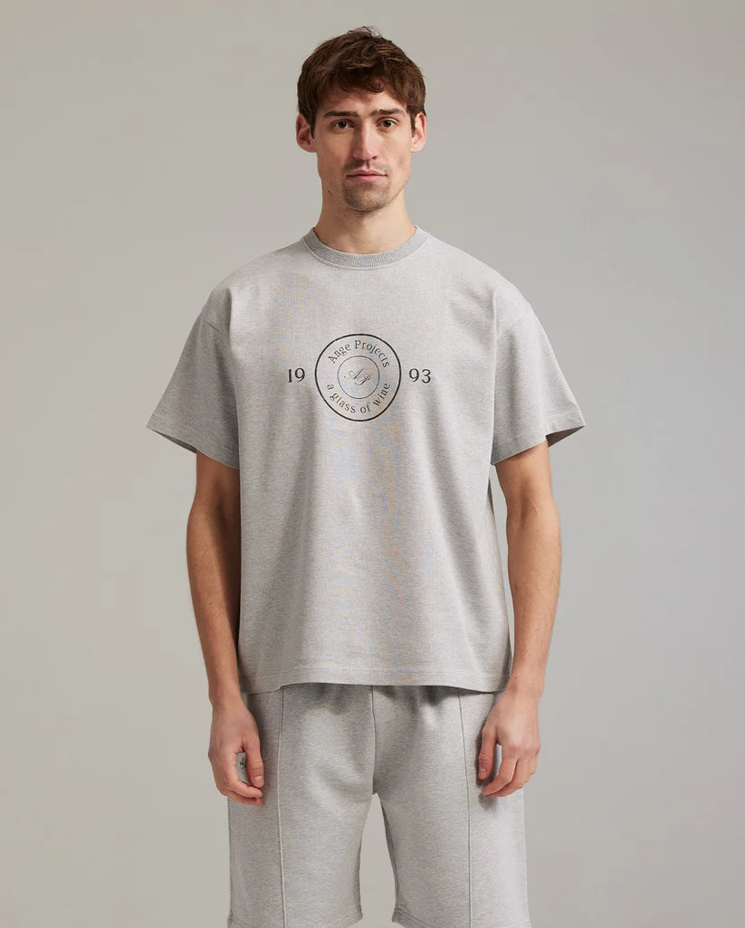 ANGE PROJECTS Gow Shield T-Shirt Heather Grey