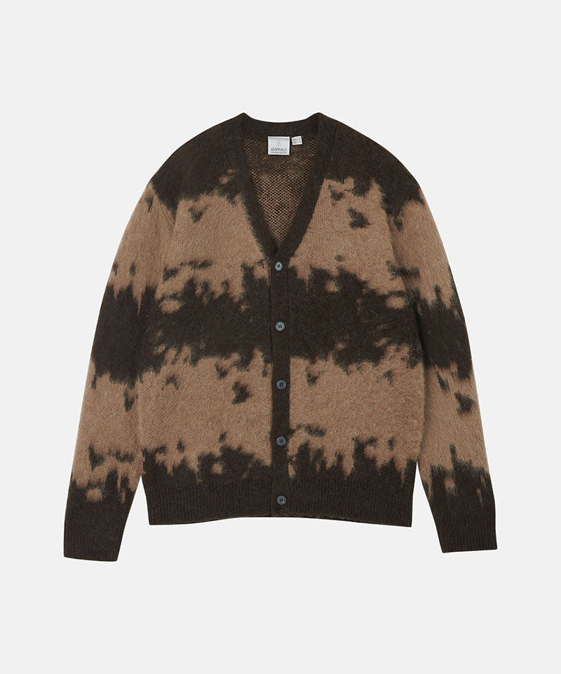 GRAMICCI Mohair Splatter Cardigan Taupe Splatter