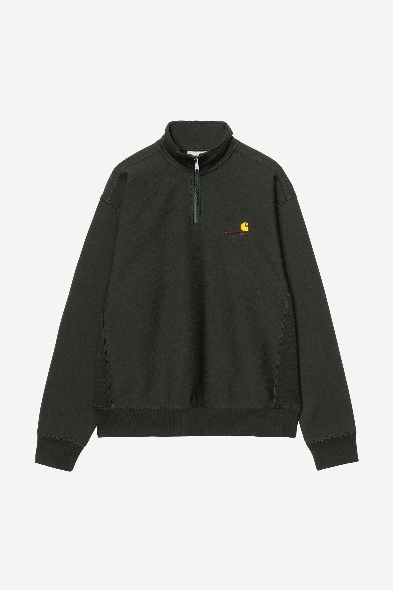 CARHARTT WIP Half Zip American Script Sweat Raven