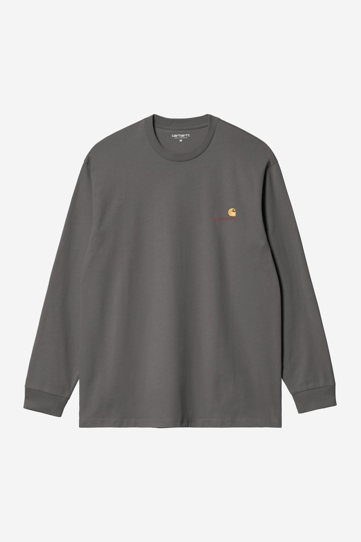 CARHARTT WIP L/S American Script T-Shirt Graphite