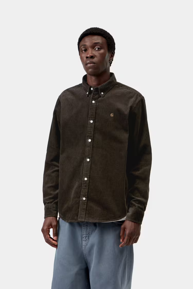 CARHARTT WIP L/S Madison Cord Shirt Tobacco