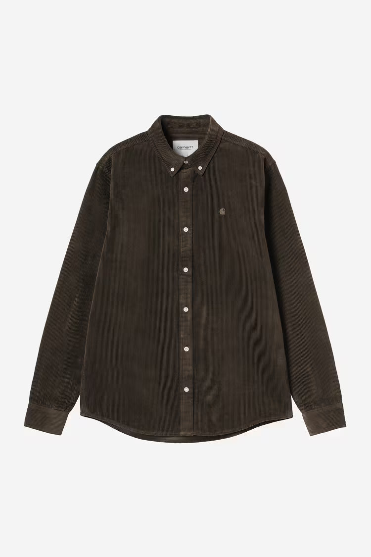 CARHARTT WIP L/S Madison Cord Shirt Tobacco