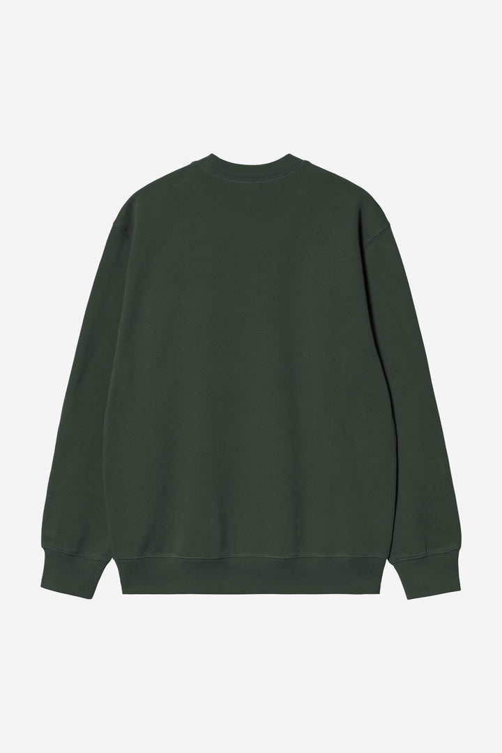 Carhartt Sweat Dark Scarab / Palisander achterkant