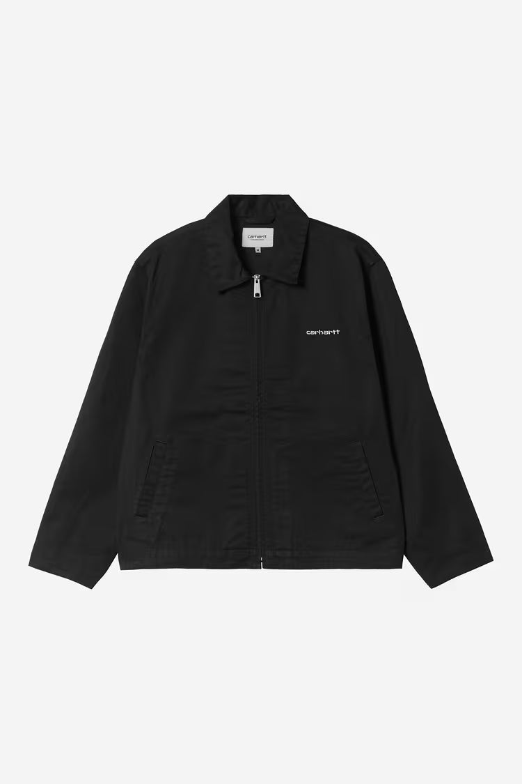 CARHARTT WIP Module Script Jac Watertown Twill Black White Rigid