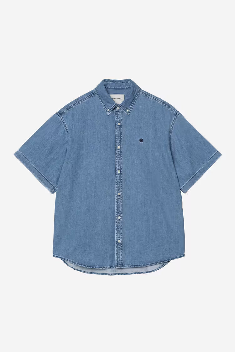 CARHARTT WIP S/S Lucas Shirt Blue Stone Washed