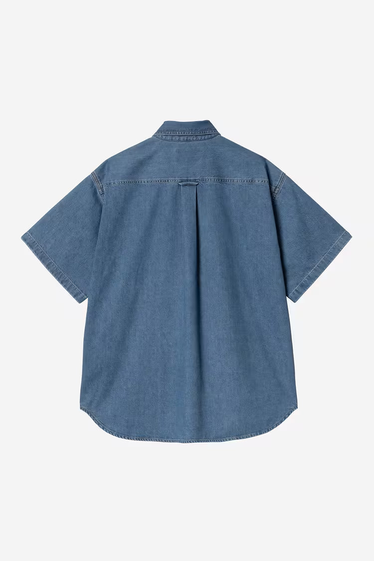 CARHARTT WIP S/S Lucas Shirt Blue Stone Washed