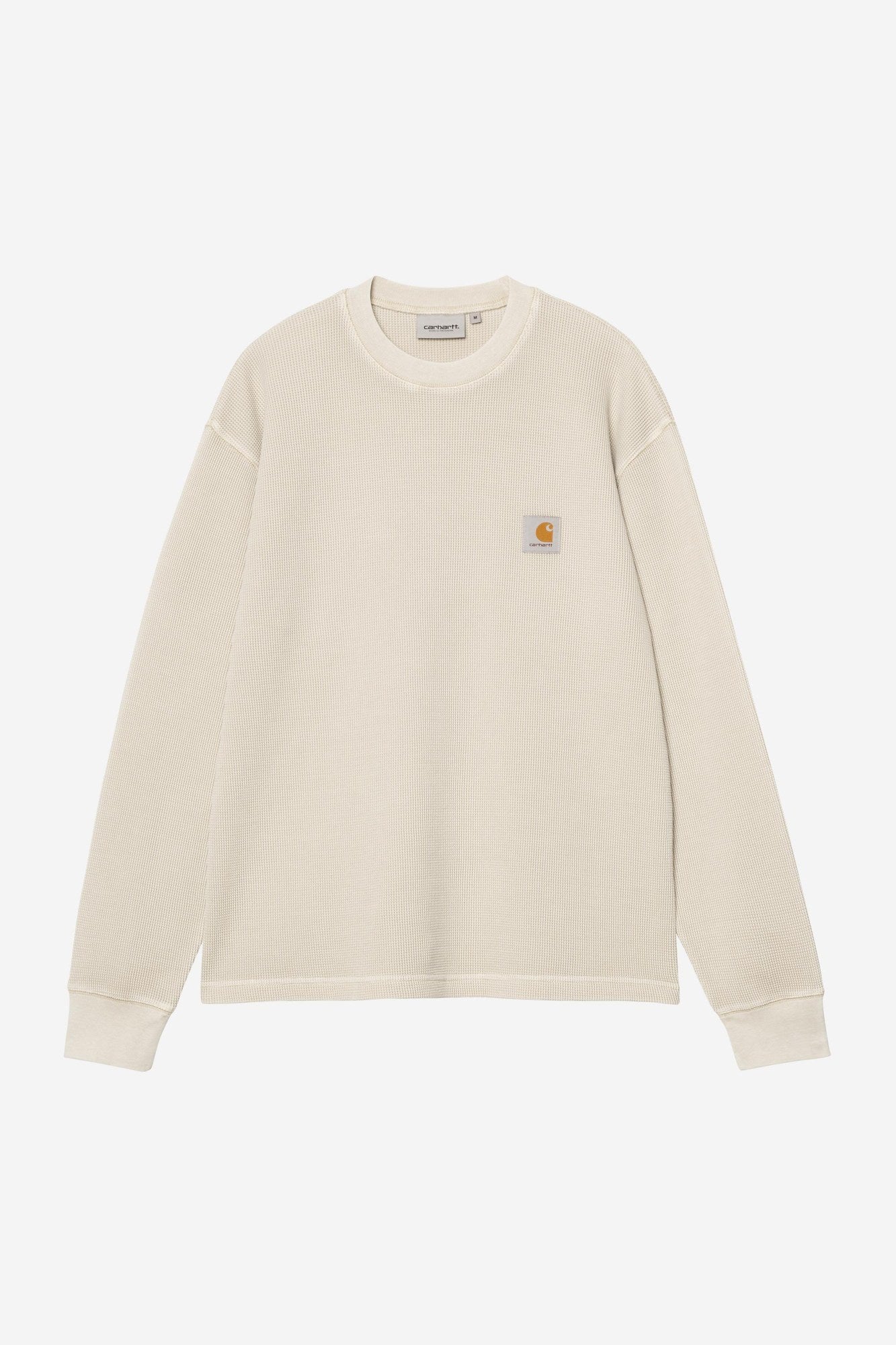 CARHARTT WIP L/S Vista Waffle T-Shirt Fleur De Sel Garment Dyed