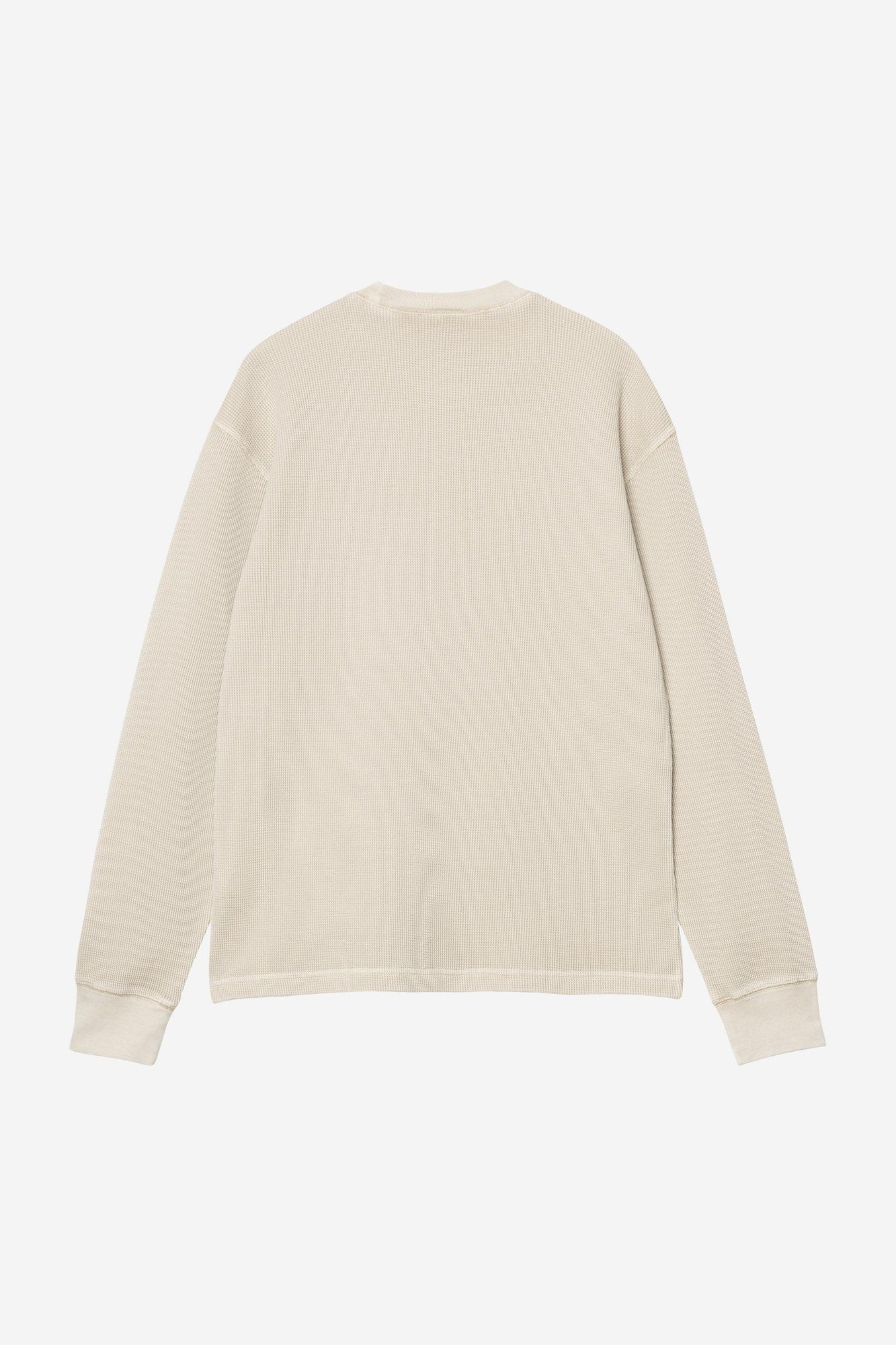 CARHARTT WIP L/S Vista Waffle T-Shirt Fleur De Sel Garment Dyed