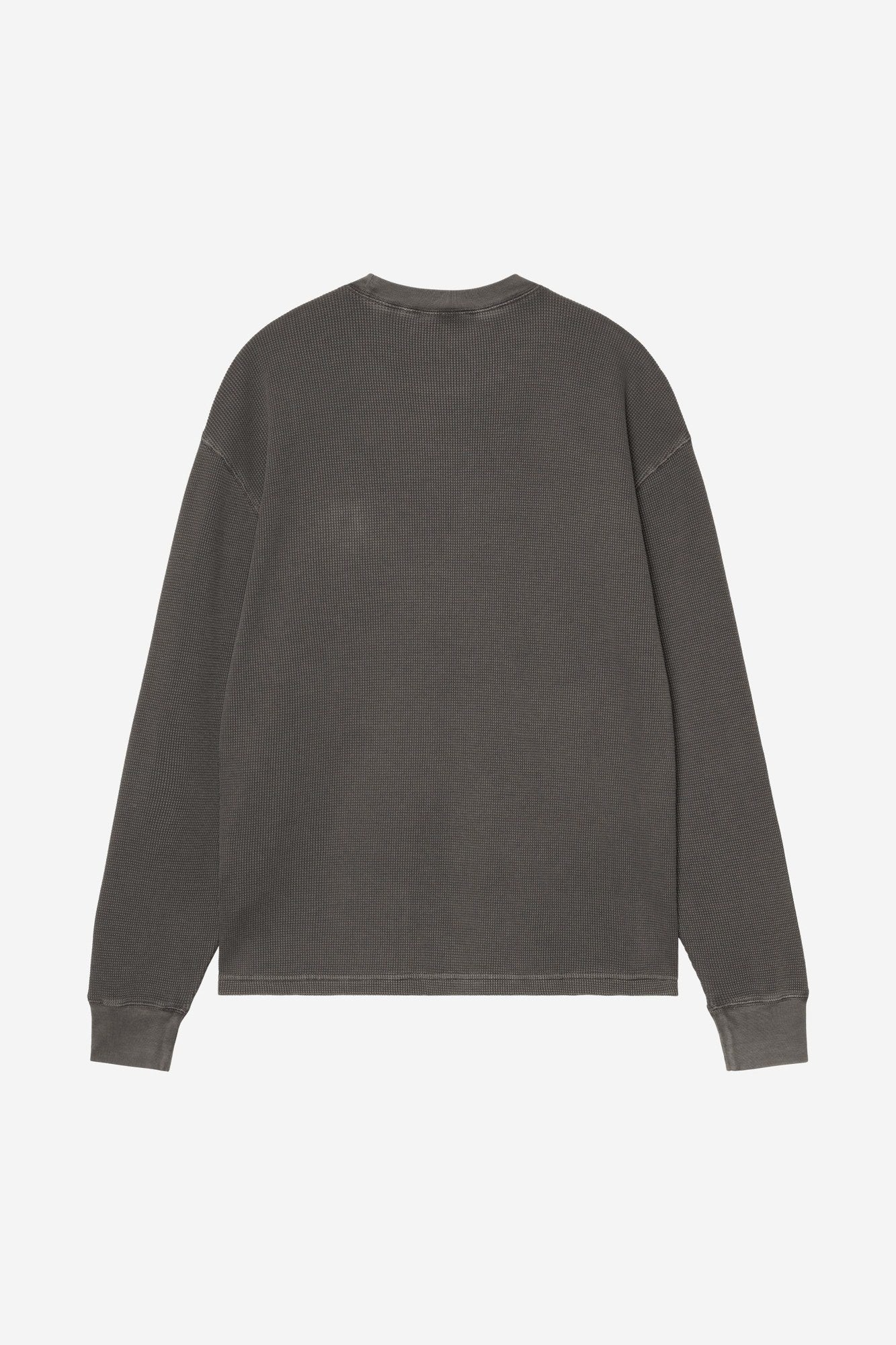 CARHARTT WIP L/S Vista Waffle T-Shirt Black Garment Dyed