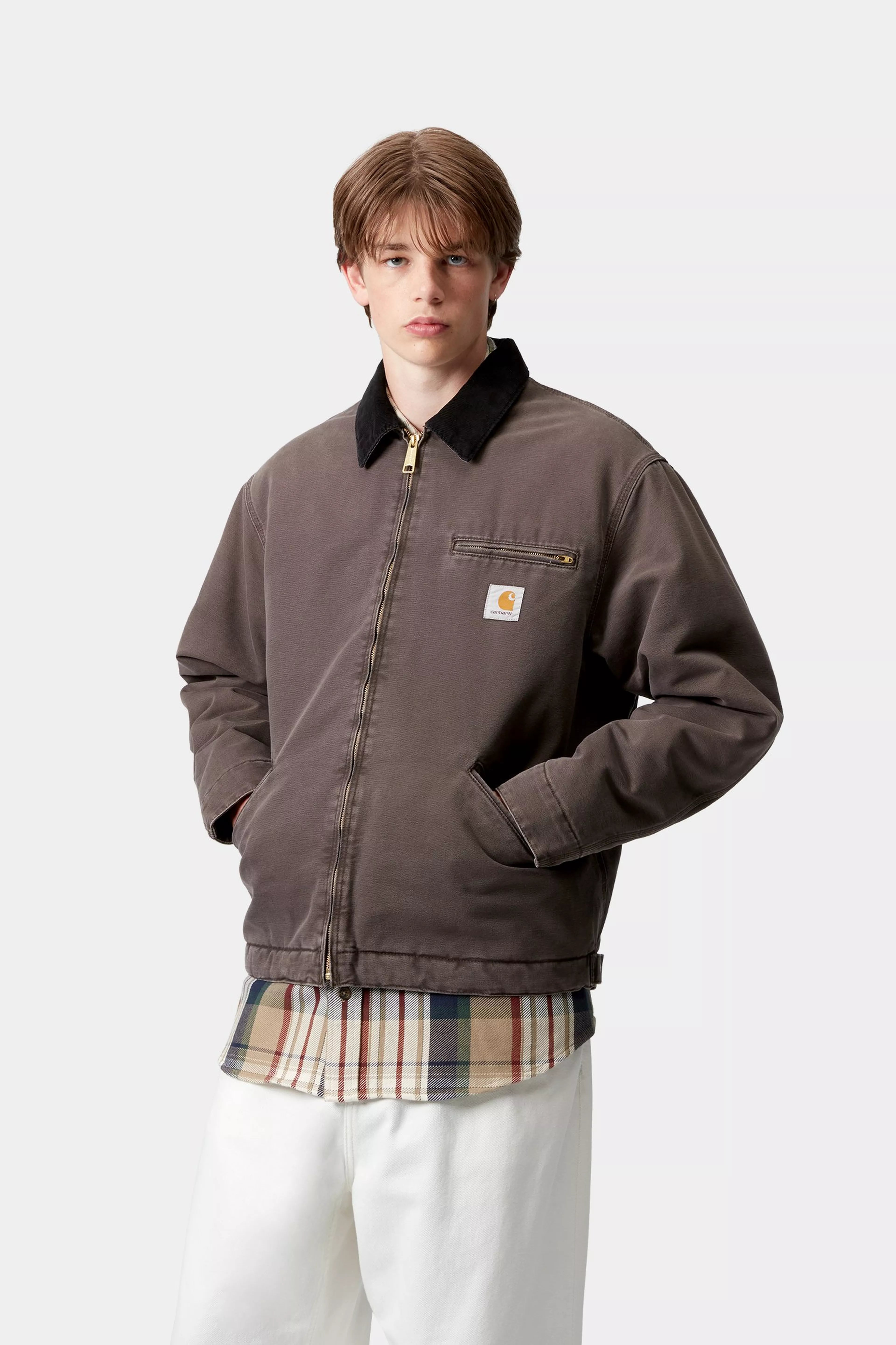 CARHARTT WIP OG Detroit Jacket Tobacco / Black / Stone Canvas