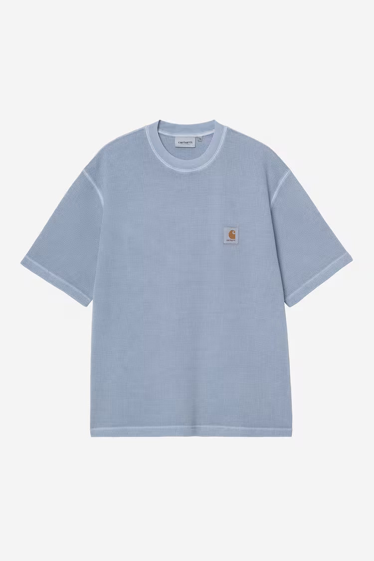 CARHARTT WIP S/S Nelson Waffle T-Shirt Gentle Blue Garmant Dyed