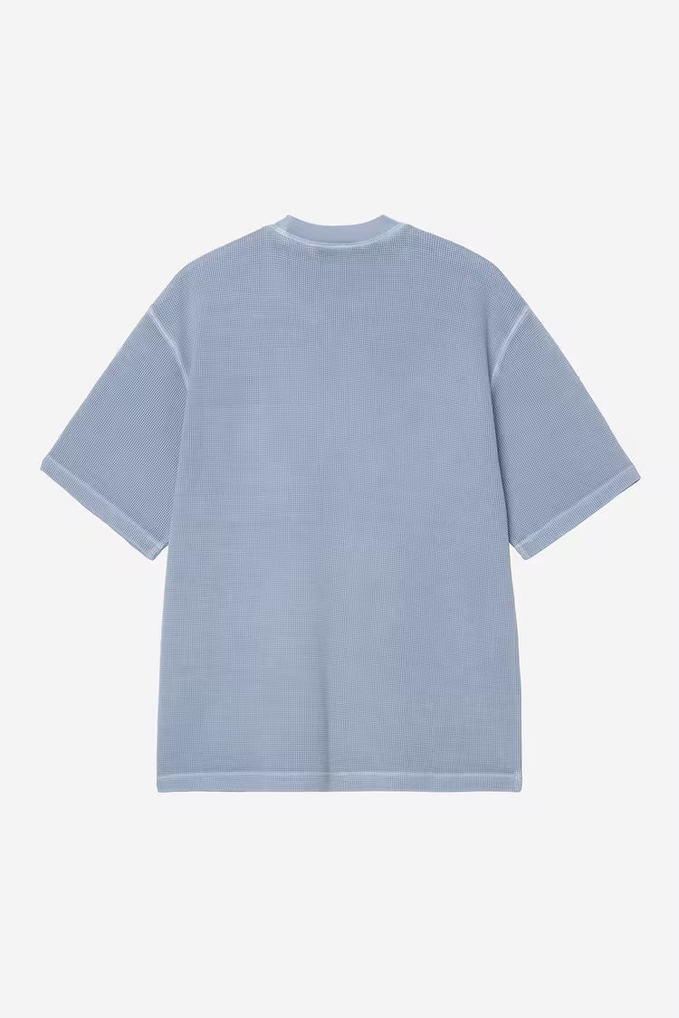 CARHARTT WIP S/S Nelson Waffle T-Shirt Gentle Blue Garmant Dyed