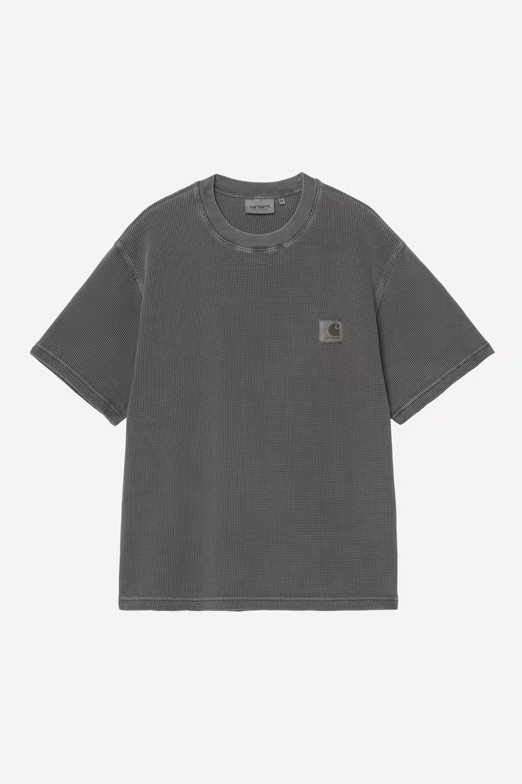 CARHARTT WIP S/S Nelson Waffle T-Shirt Gentle Black Garmant Dyed