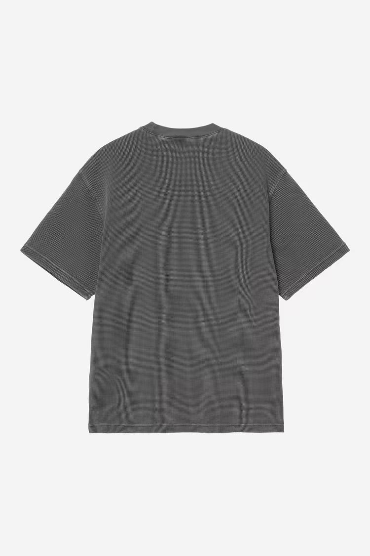 CARHARTT WIP S/S Nelson Waffle T-Shirt Gentle Black Garmant Dyed