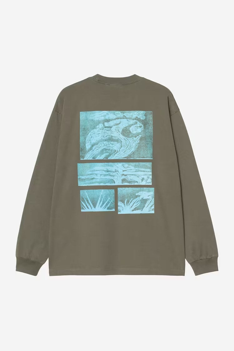 CARHARTT WIP L/S Emerge T-Shirt Leaf Stone Washed