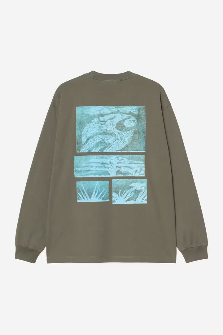 CARHARTT WIP L/S Emerge T-Shirt Leaf Stone Washed