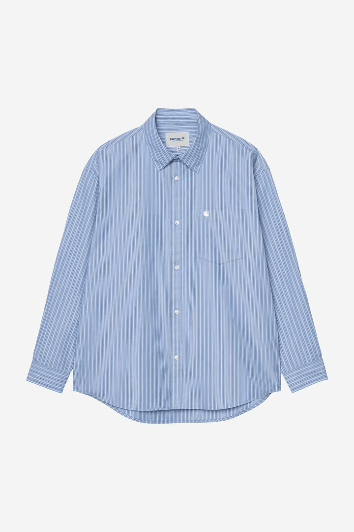 CARHARTT WIP L/S Keene Shirt Stripe Curacao
