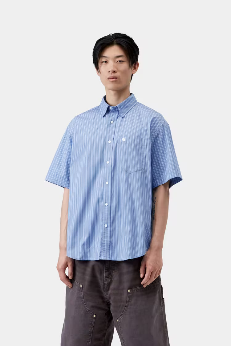 CARHARTT WIP S/S Keene Shirt Stripe Curacao