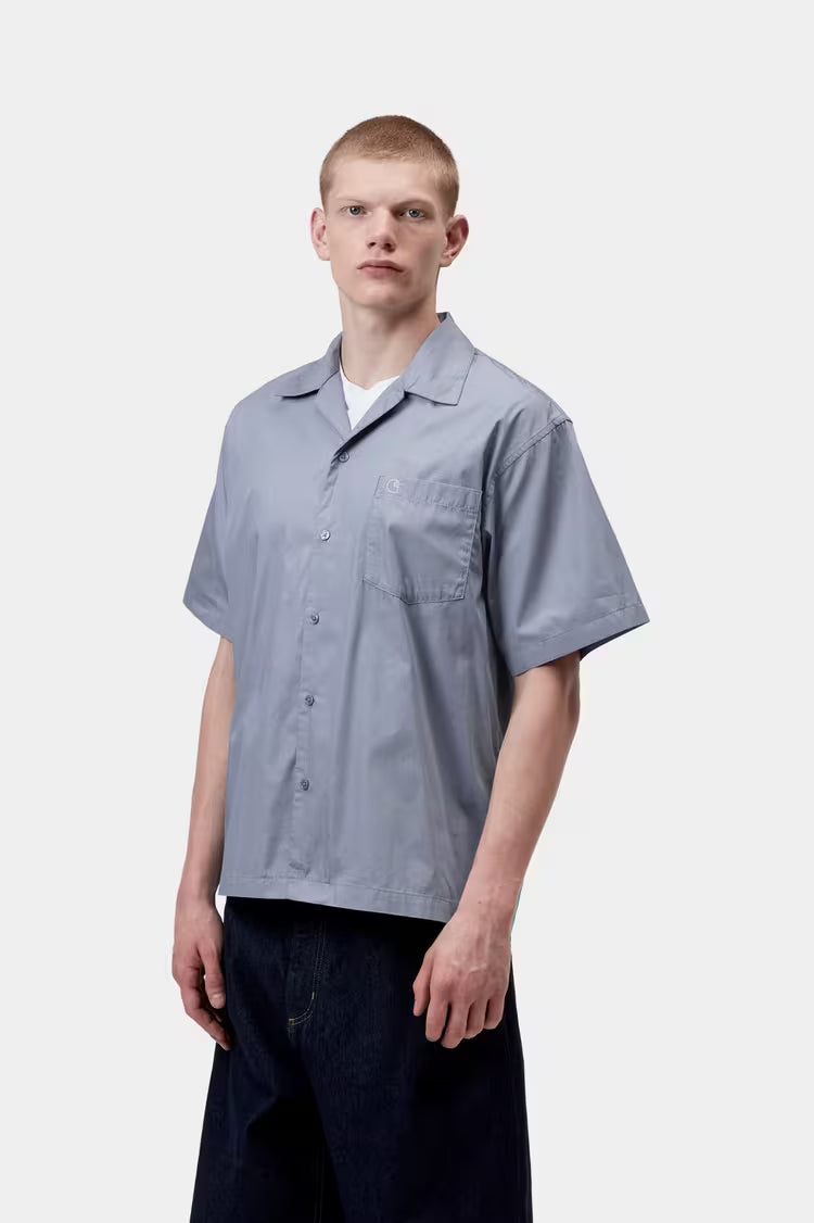 CARHARTT WIP S/S Kendry Shirt Shady Blue / White