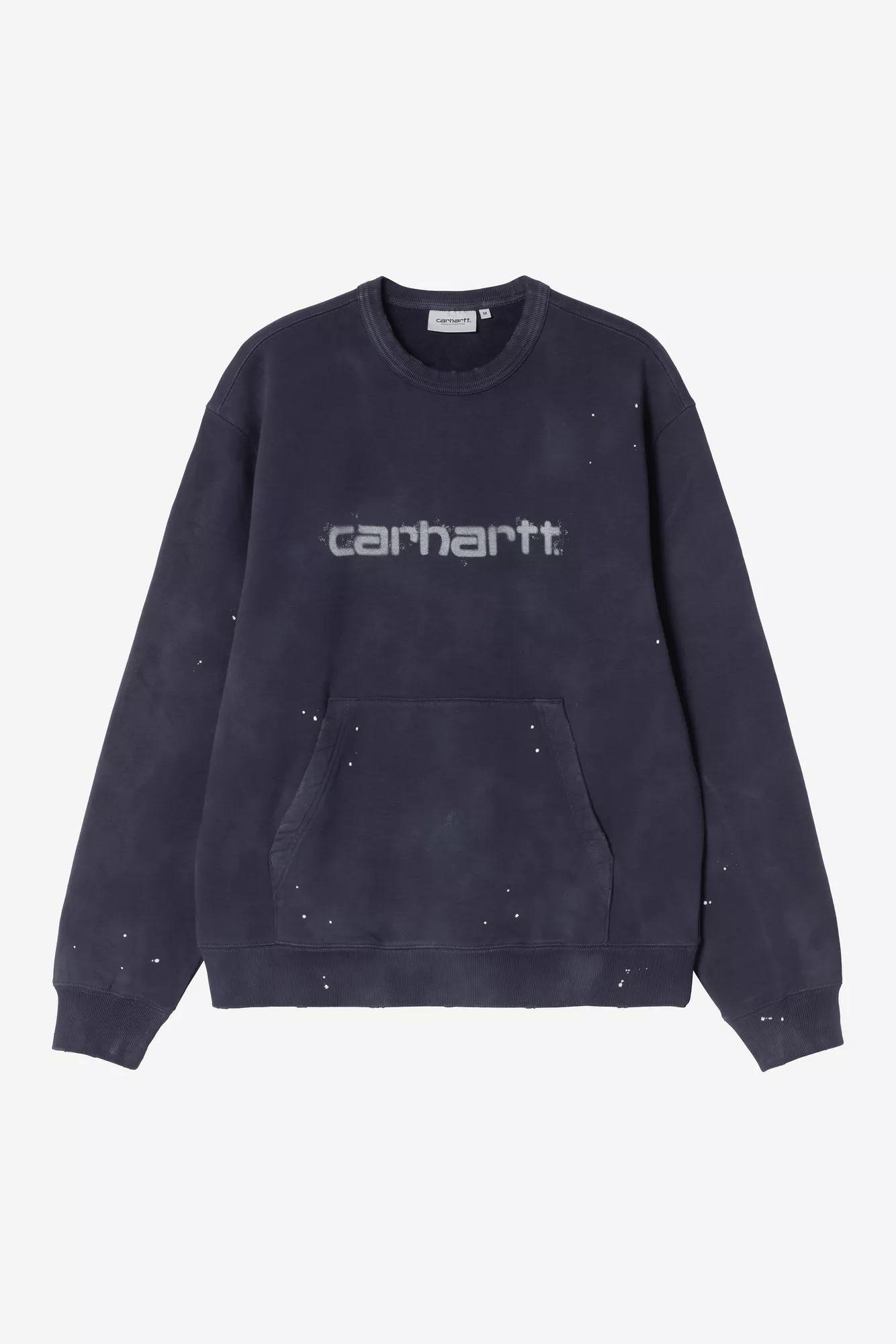 CARHARTT WIP Painter Sweatshirt Dark Navy Destroy Wash Splatter