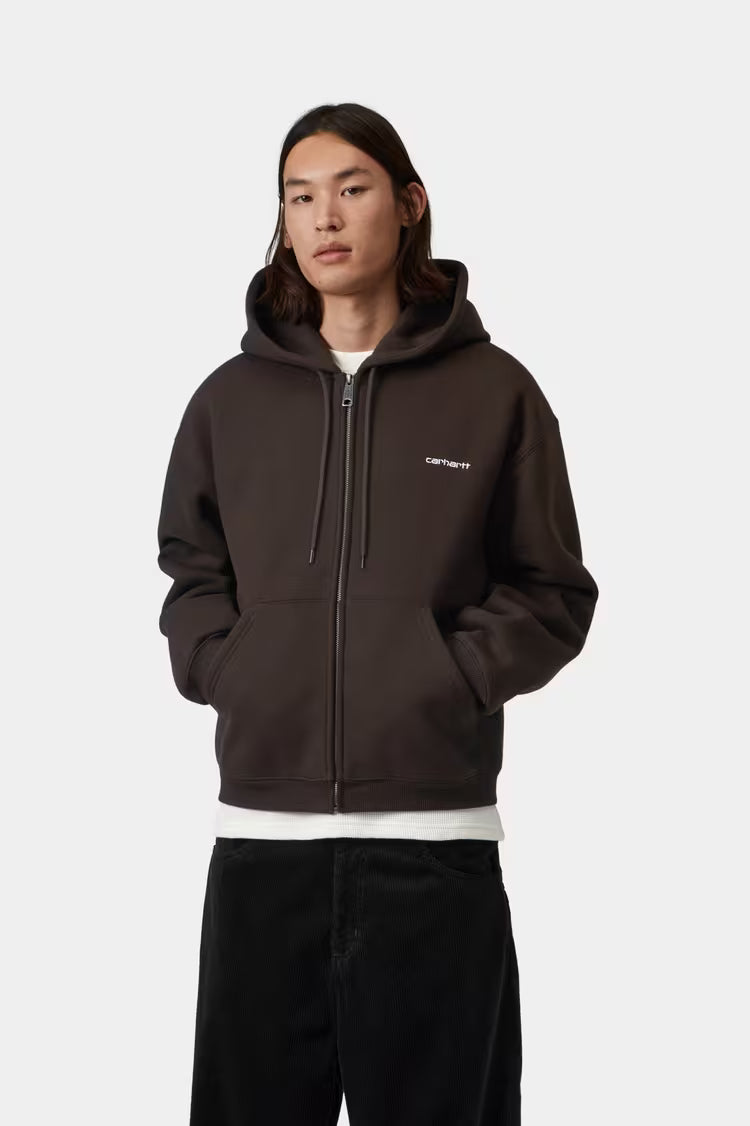 CARHARTT WIP Hooded Ebbert Jacket Tobacco / White