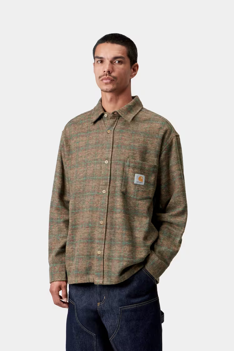 CARHARTT WIP L/S Bagley Shirt Hamilton Brown