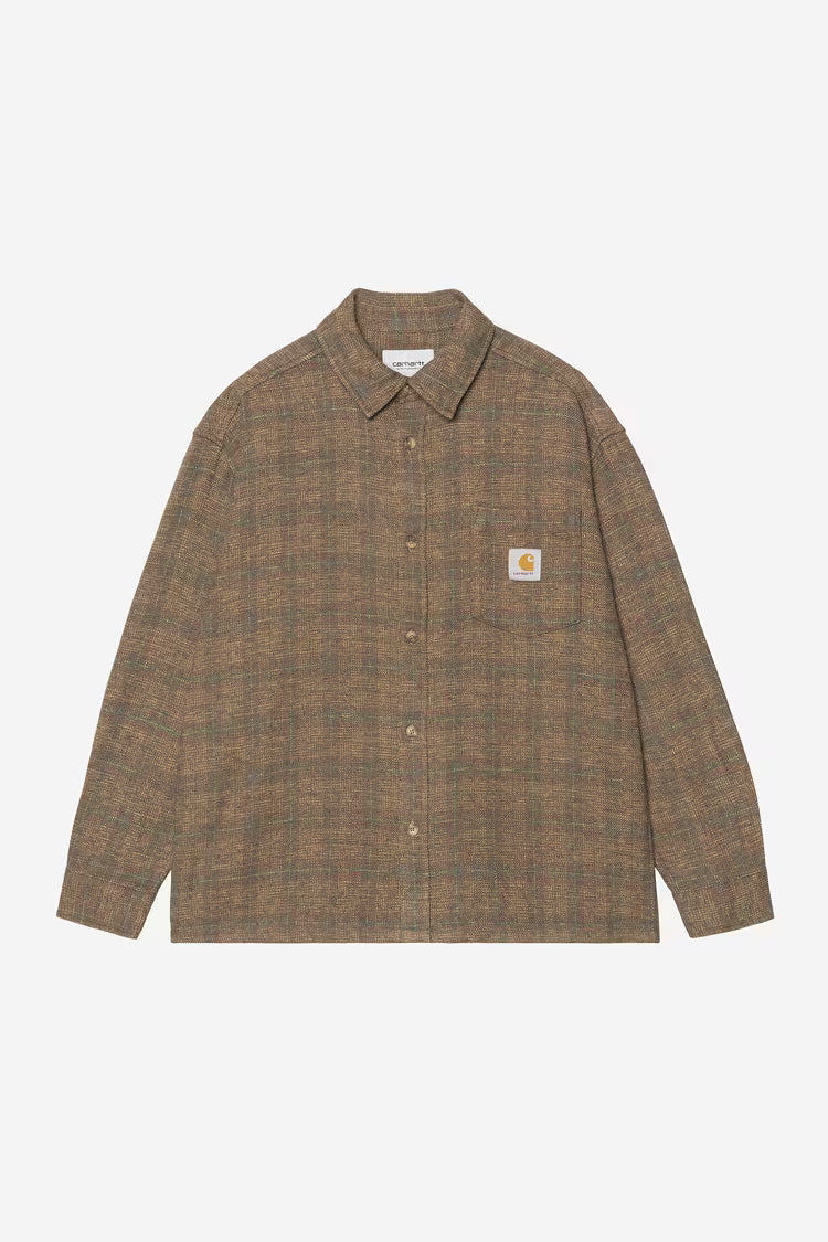 CARHARTT WIP L/S Bagley Shirt Hamilton Brown