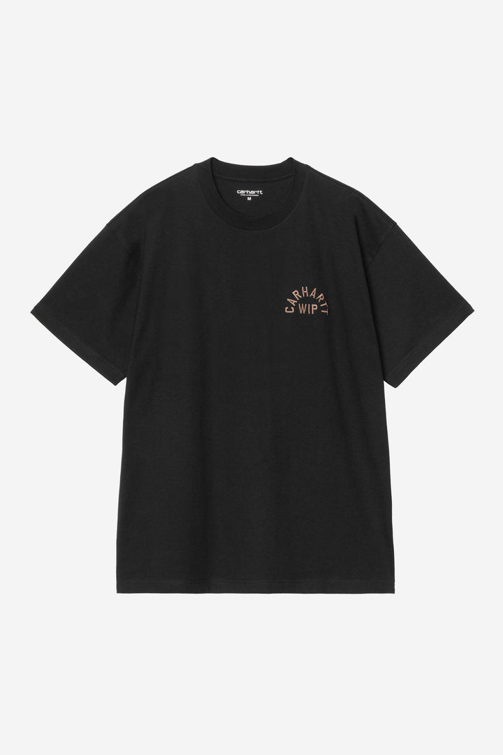 S/S Arch Script T-Shirt Black / WIP H Brown