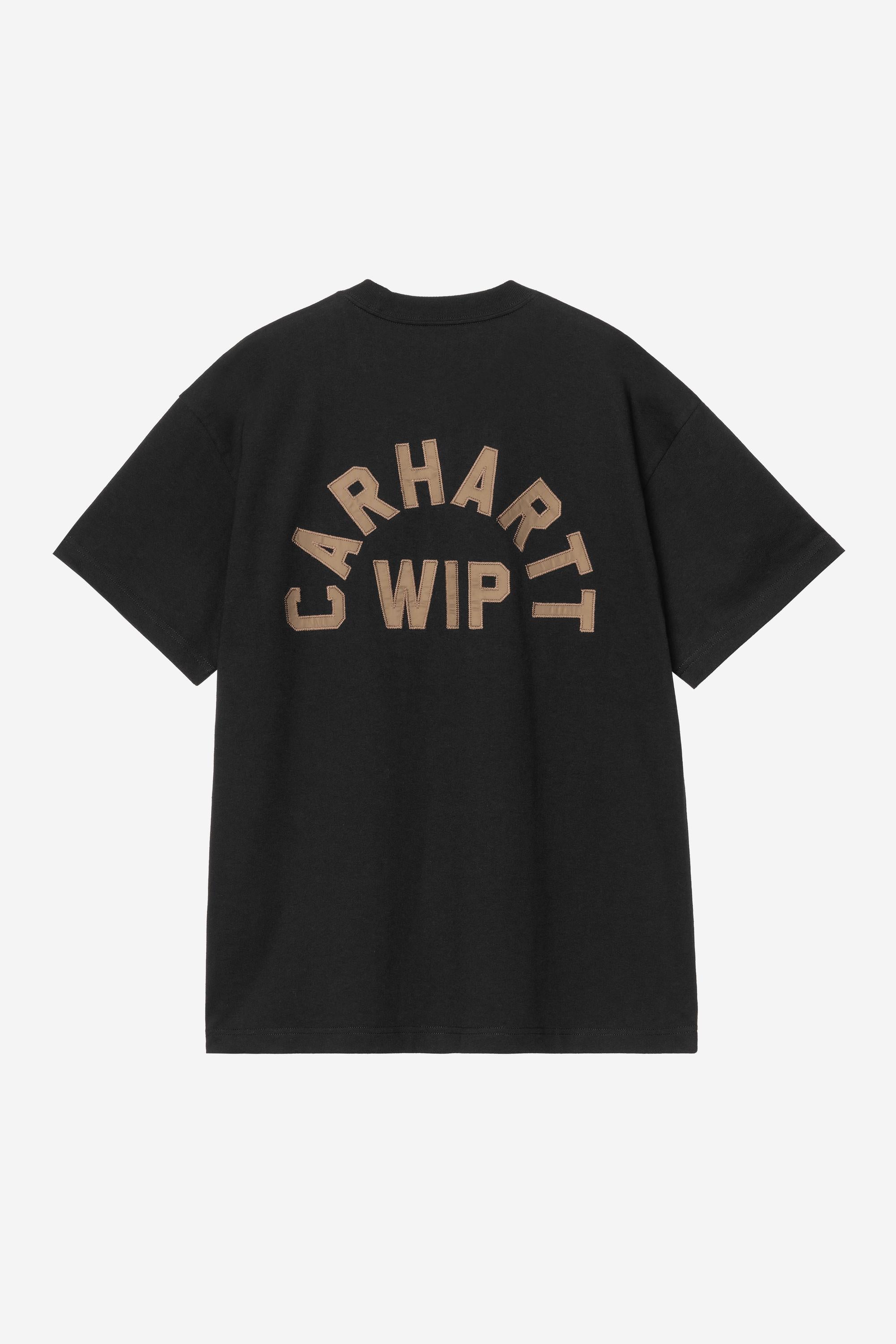 S/S Arch Script T-Shirt Black / WIP H Brown achterkant