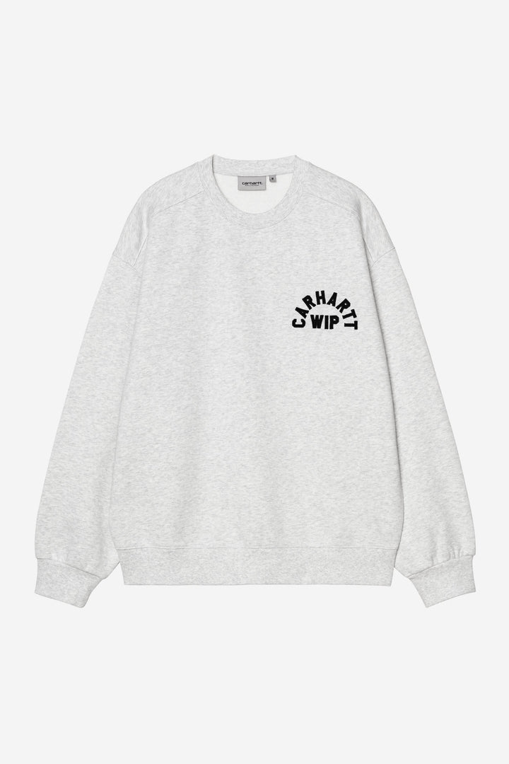 Arch Script Sweatshirt Ash Heather / Dark Navy