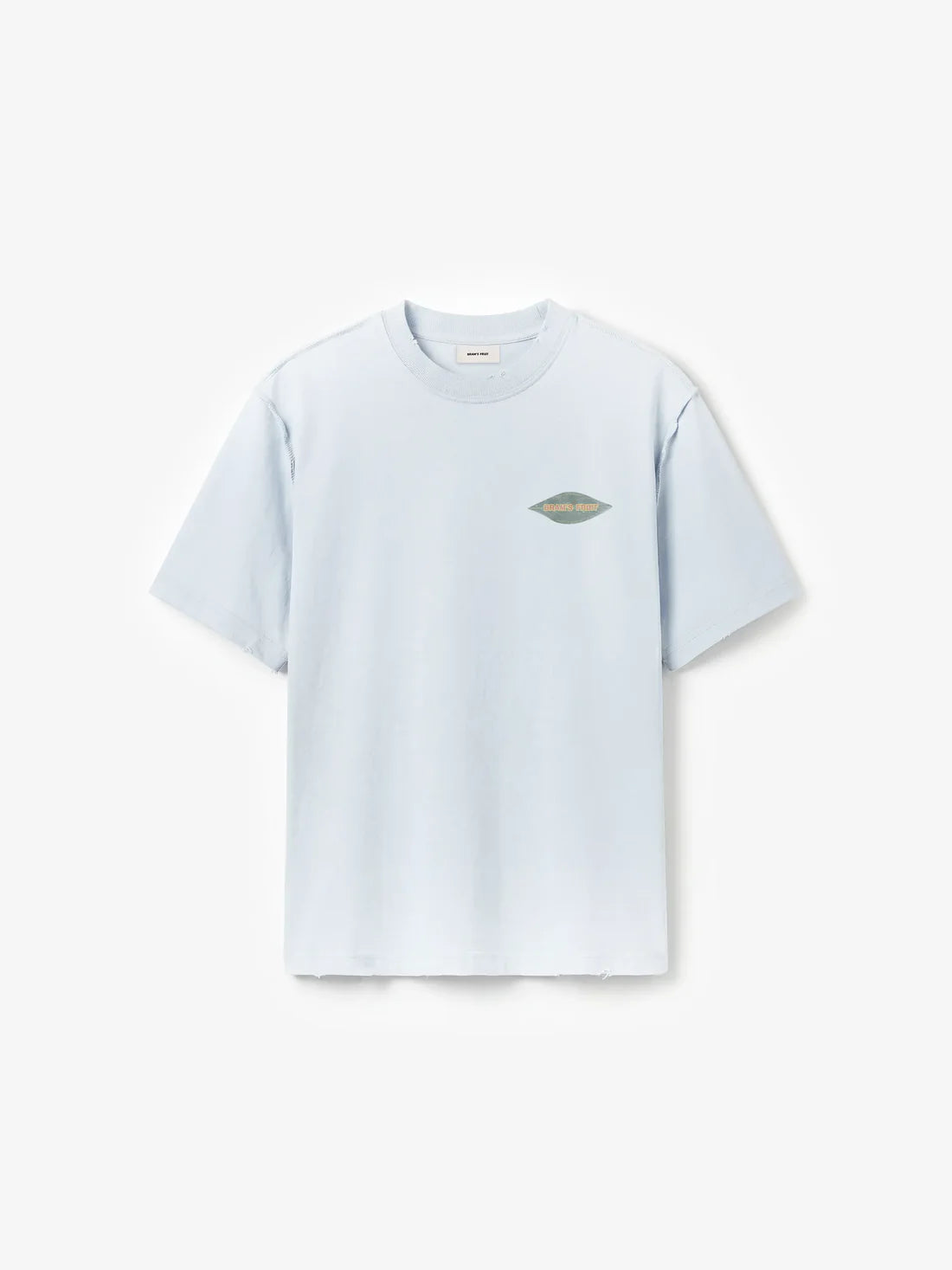BRAM'S FRUIT Distressed Leaf T-Shirt Blueberry Blue