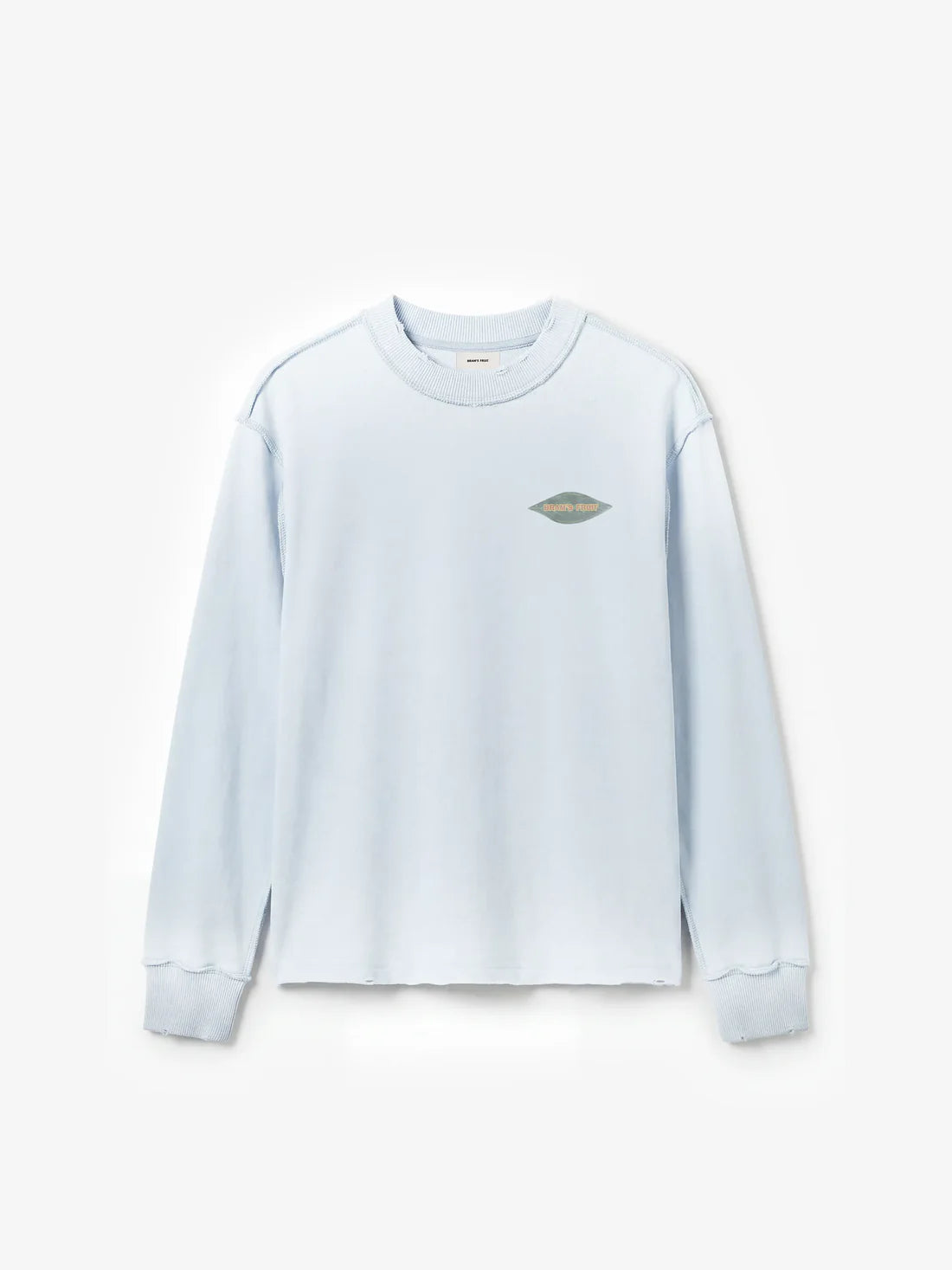 BRAM'S FRUIT Distressed Leaf Longsleeve Blueberry Blue