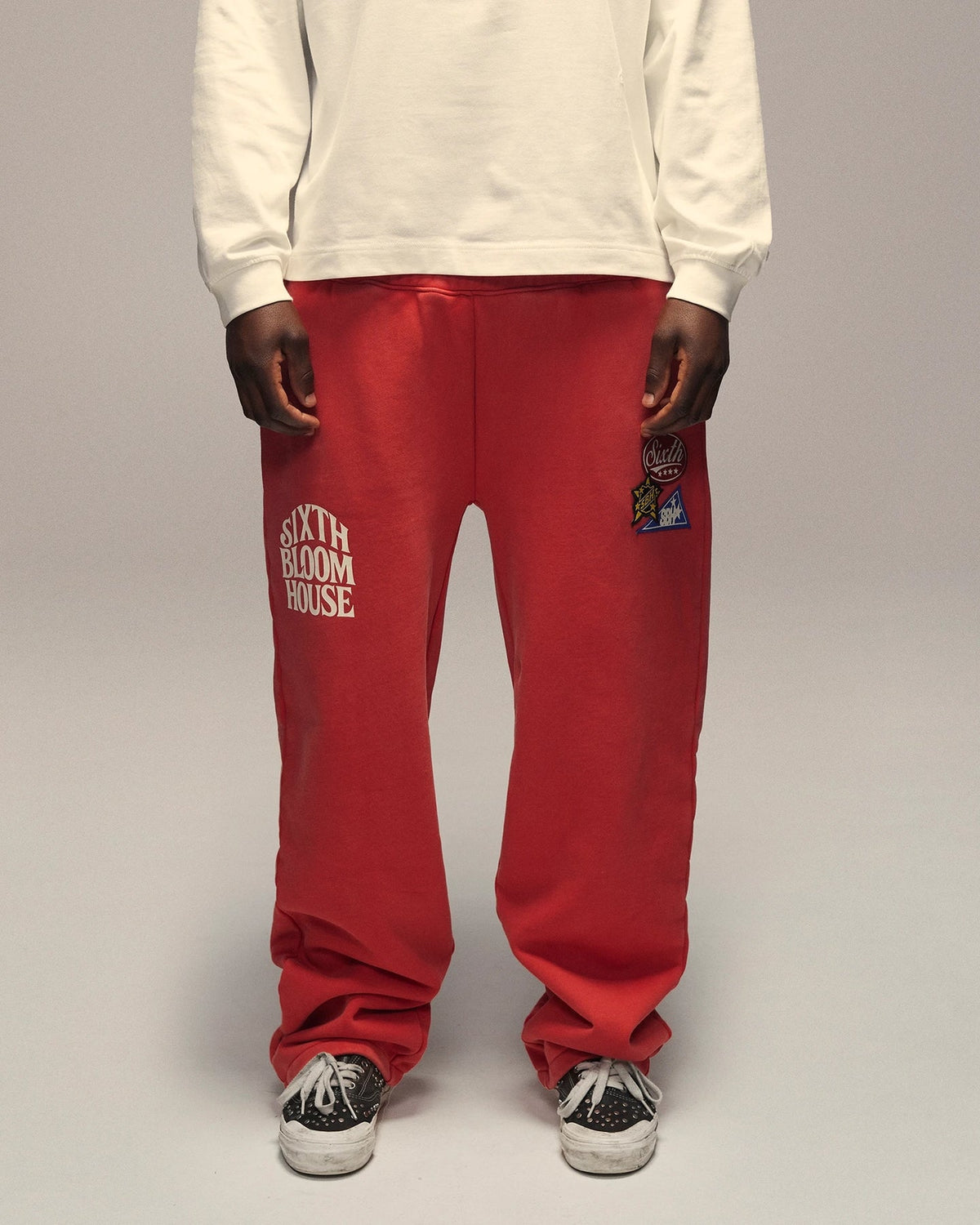 SIXTH BLOOM HOUSE Badge Jogger Red