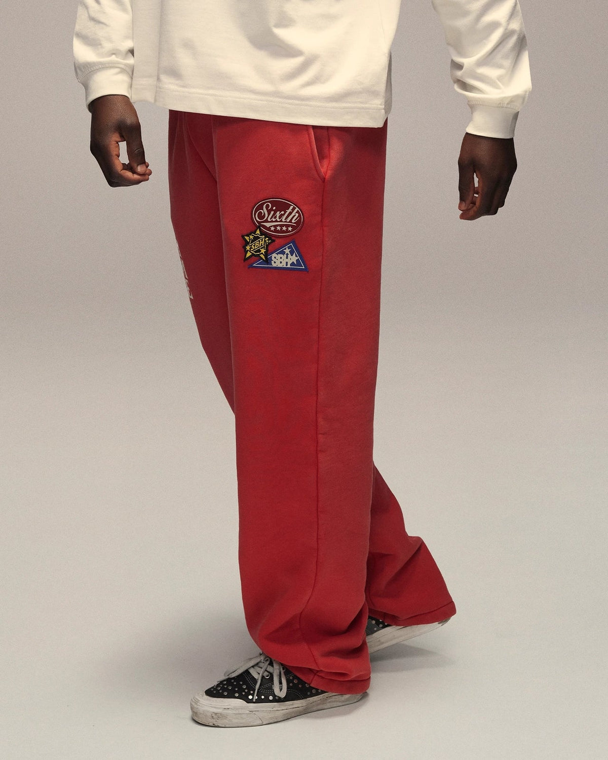SIXTH BLOOM HOUSE Badge Jogger Red