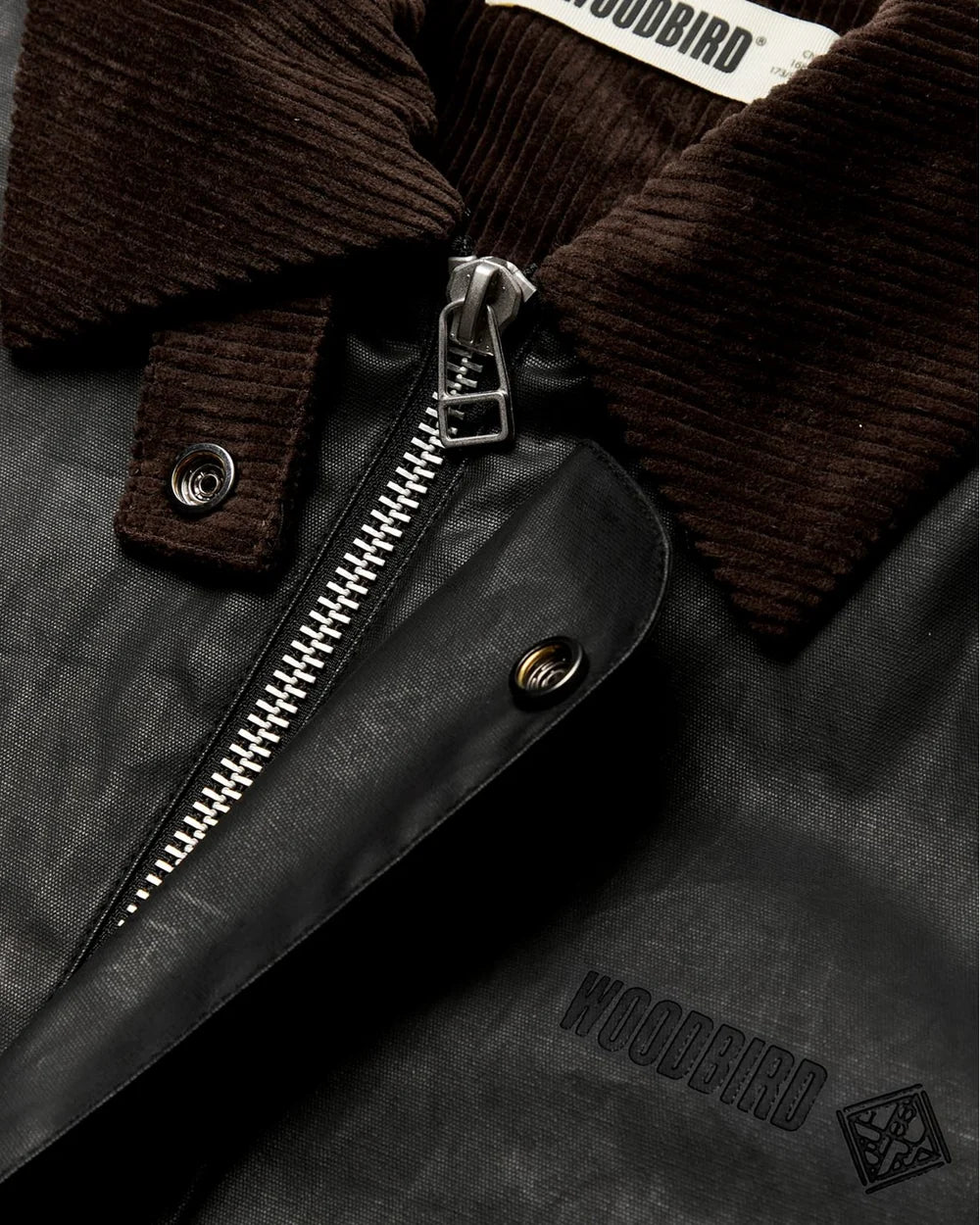 WOODBIRD WBPing Waxed Short Jacket Black – foto 3